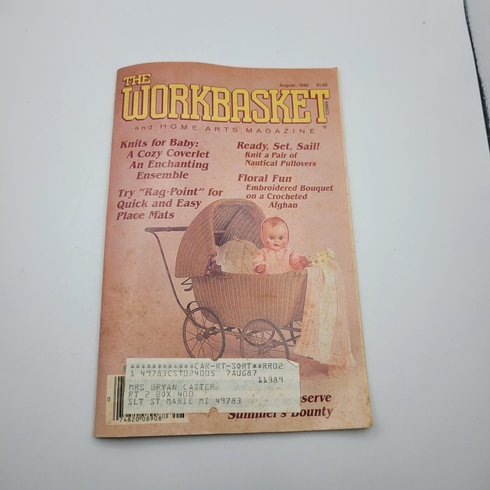 The Workbasket and Home Arts Magazine August 1986 Knits for‎ Baby